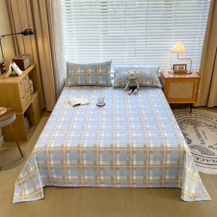 91家纺网 家纺一手货源 找家纺 芃成家纺 2023磨毛单床单莫尼蓝