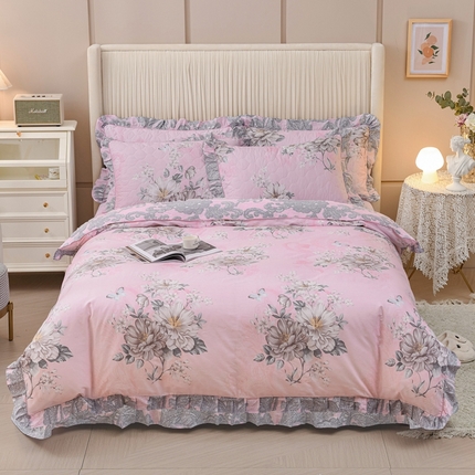 91家纺网 家纺一手货源 找家纺 （总）爱妮玖玖家纺 2023新款四件套--韩式床盖系列