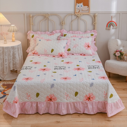 91家纺网 家纺一手货源 找家纺 （总）爱妮玖玖家纺 2023新款单品床盖--小蕾丝系列