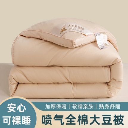 91家纺网 家纺一手货源 找家纺 （总）天瑜家纺 2023新款喷气全棉A类无荧光大豆冬被子被芯