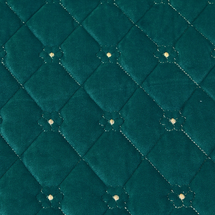 91家纺网 家纺一手货源 找家纺 罗艺轩 2024新款欧洲风情宝宝绒可拆卸夹棉床裙三件套 橄榄绿