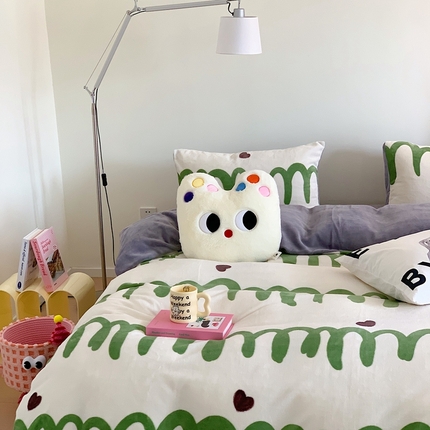 91家纺网 家纺一手货源 找家纺 （总）美乐迪 2023新款牛奶绒套件