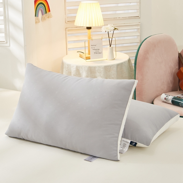 91家纺网 家纺一手货源 找家纺 拾光枕芯  2023新款地中海拼色枕芯 银灰