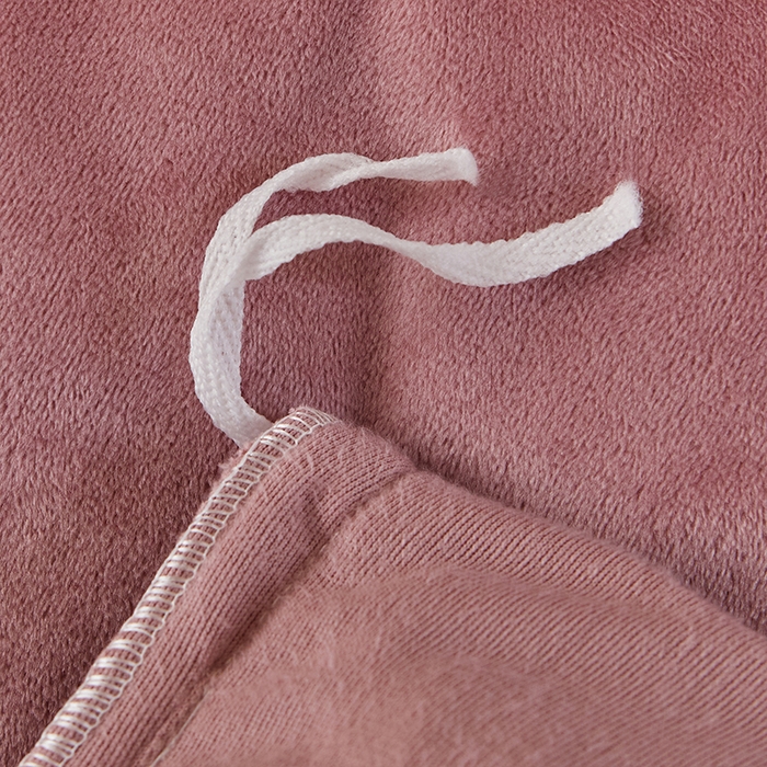 91家纺网 家纺一手货源 找家纺 罗艺轩 2024新款欧洲风情宝宝绒可拆卸夹棉床裙四件套 豆沙粉