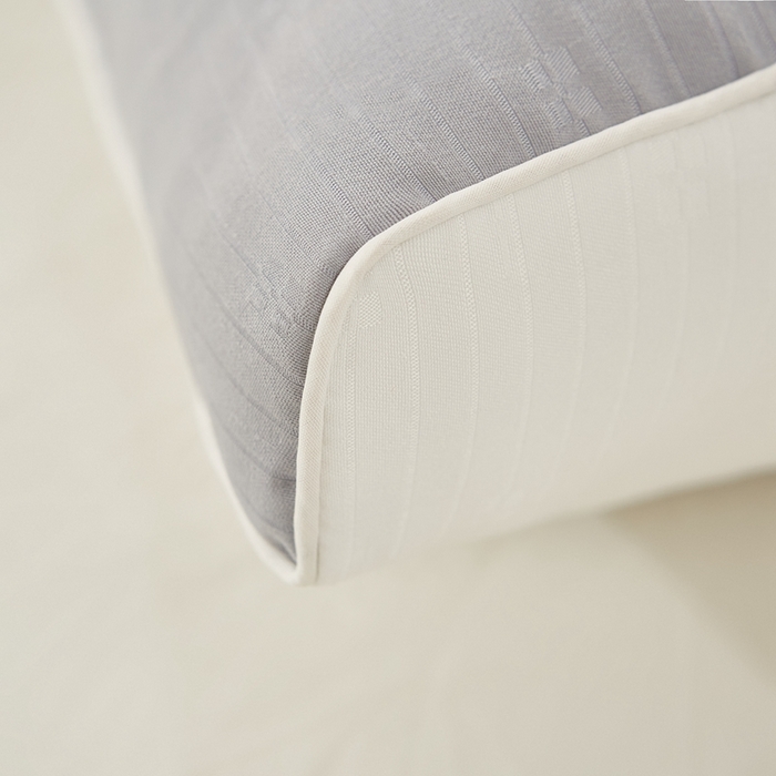 91家纺网 家纺一手货源 找家纺 拾光枕芯  2023新款地中海拼色枕芯 银灰