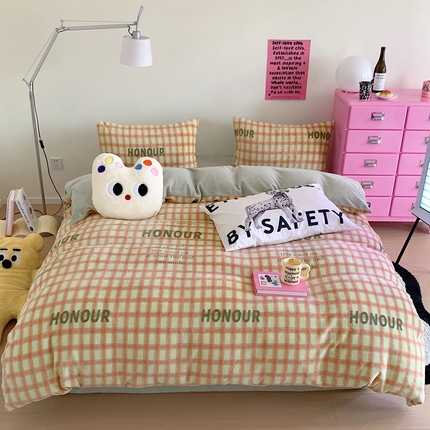 91家纺网 家纺一手货源 找家纺 （总）美乐迪 2023新款牛奶绒套件