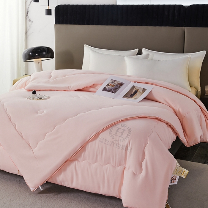 91家纺网 家纺一手货源 找家纺 丽卡家纺  家居馆 2023新款米娜蚕丝子母被 粉玉色