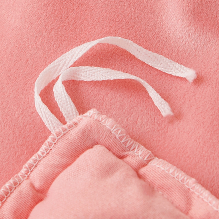 91家纺网 家纺一手货源 找家纺 罗艺轩 2024新款欧洲风情宝宝绒可拆卸夹棉床裙三件套 樱花粉