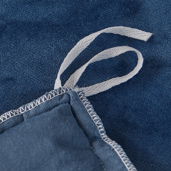 91家纺网 家纺一手货源 找家纺 罗艺轩 2024新款欧洲风情宝宝绒可拆卸夹棉床裙四件套 宝石蓝