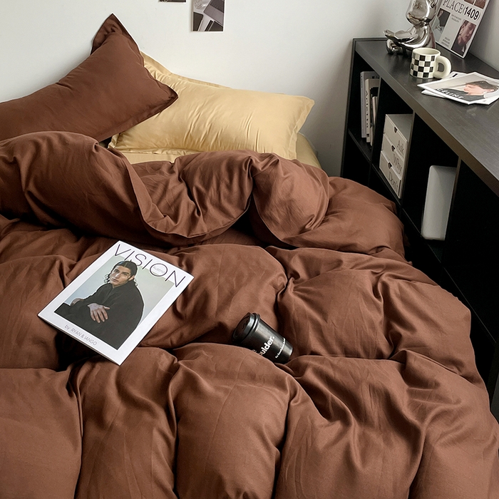 91家纺网 家纺一手货源 找家纺 （总）贝拉梦2023新款个性撞色混搭亲肤棉四件套