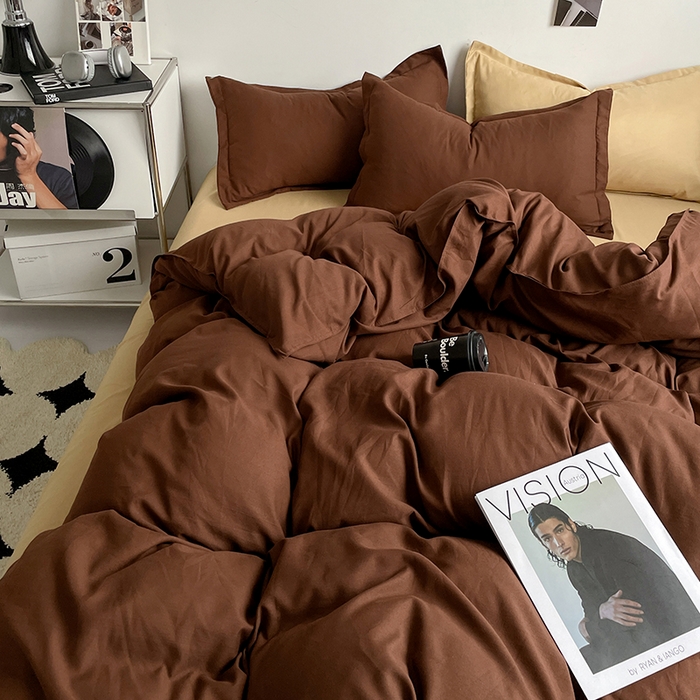 91家纺网 家纺一手货源 找家纺 （总）贝拉梦2023新款个性撞色混搭亲肤棉四件套