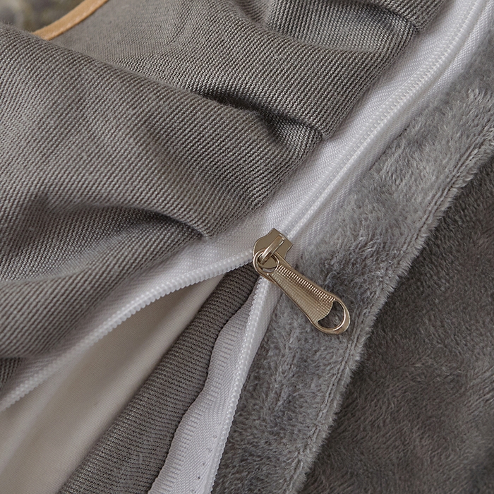 91家纺网 家纺一手货源 找家纺 罗艺轩 2024新款欧洲风情宝宝绒可拆卸夹棉床裙四件套 高级灰