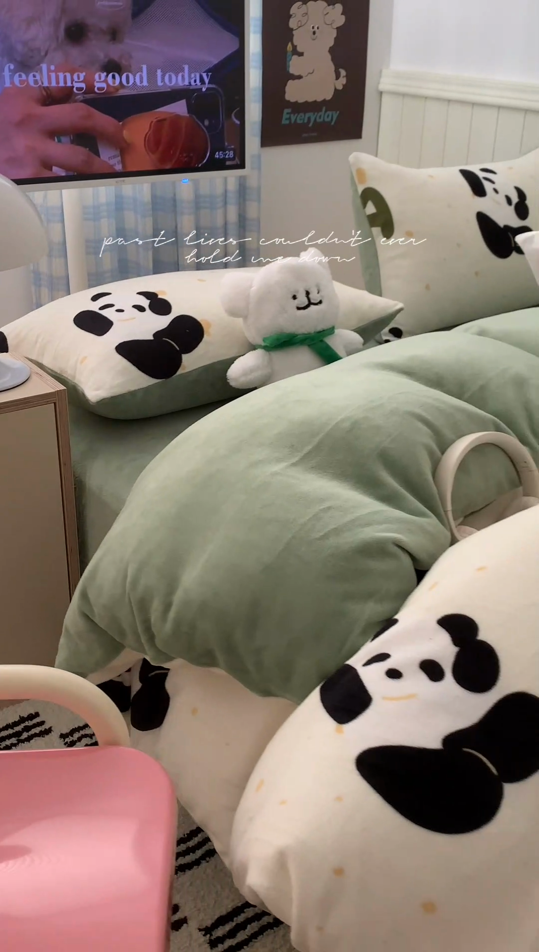 91家纺网 家纺一手货源 找家纺 星期八 2023新款210g双面牛奶绒印花四件套 小熊猫