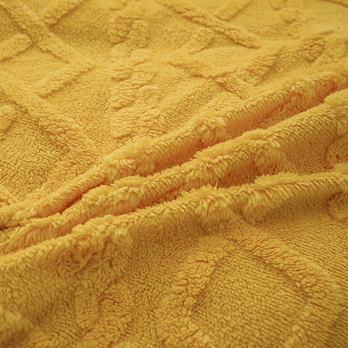 91家纺网 家纺一手货源 找家纺 雅蔓依 2025新款塔芙绒羊羔绒冬被被子被芯 柠檬黄