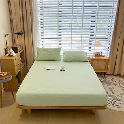 芃成家纺 2023新款磨毛单床笠流年 绿
