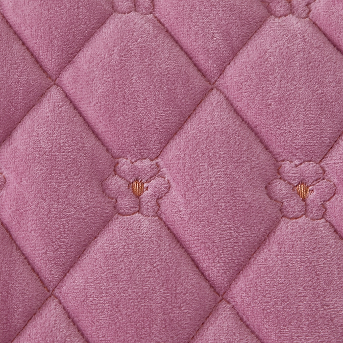 91家纺网 家纺一手货源 找家纺 罗艺轩 2024新款欧洲风情宝宝绒可拆卸夹棉床裙三件套 丁香紫