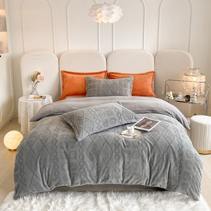 91家纺网 家纺一手货源 找家纺 （总）寐居家纺 2023年高克重烂花牛奶绒四件套