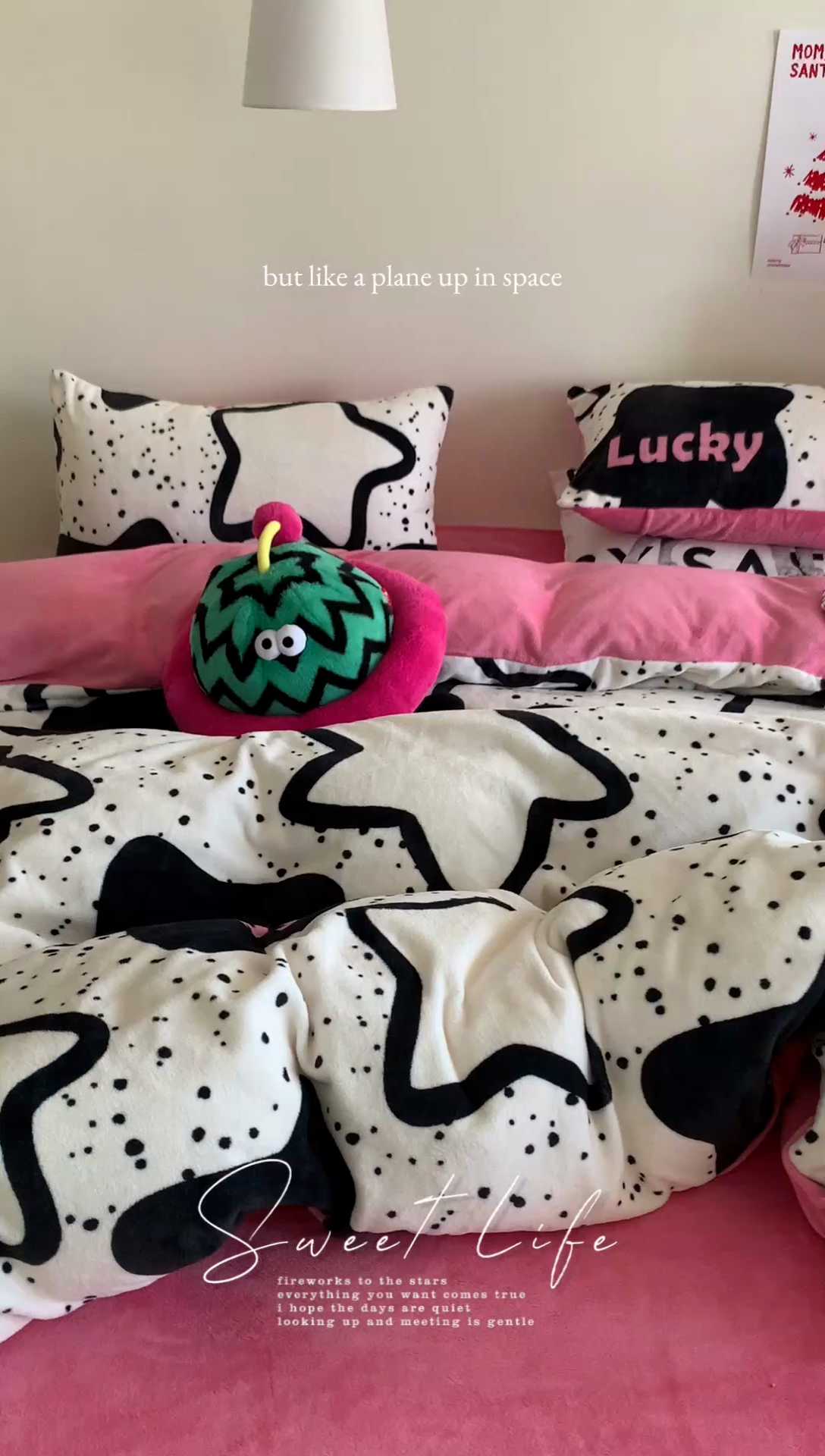 91家纺网 家纺一手货源 找家纺 星期八 2023新款210g双面牛奶绒印花四件套 星星