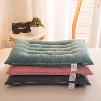 拾光枕芯 2023新款罗马色织低枕 枕芯 墨绿