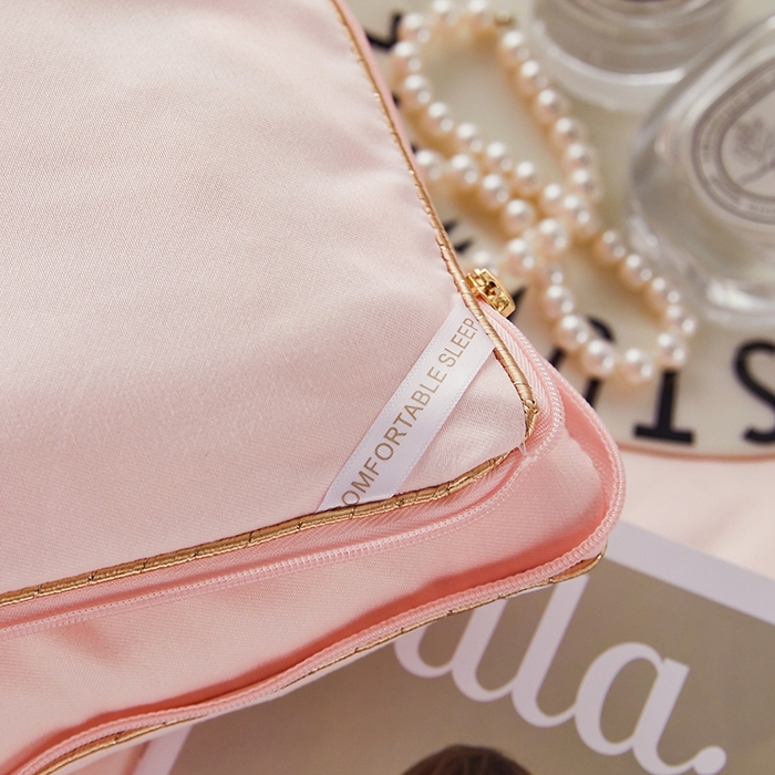 91家纺网 家纺一手货源 找家纺 丽卡家纺  家居馆 2023新款米娜蚕丝子母被 粉玉色