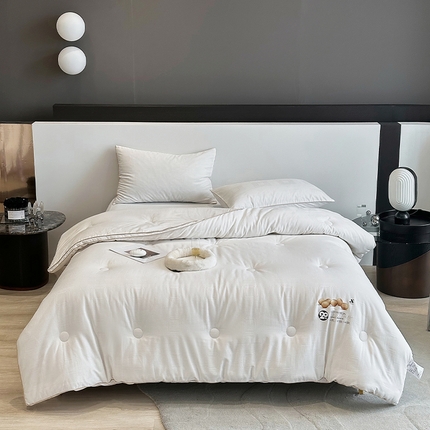 91家纺网 家纺一手货源 找家纺 （总）头等舱 2023新款全棉贡缎提花A类20大豆抗菌秋冬被（含子母被）