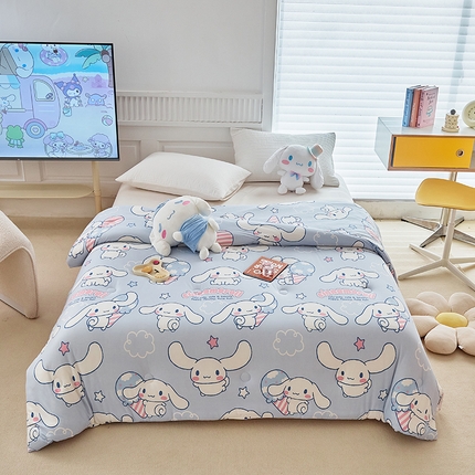 91家纺网 家纺一手货源 找家纺 （总）爱丽丝 2023新款三丽鸥针织被针织大豆被