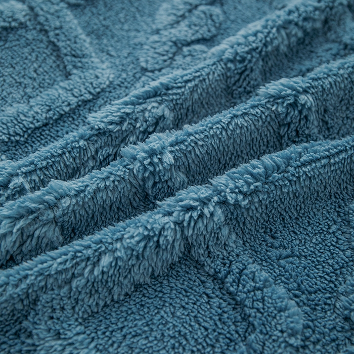 91家纺网 家纺一手货源 找家纺 雅蔓依 2025新款塔芙绒羊羔绒冬被被子被芯 宝石蓝