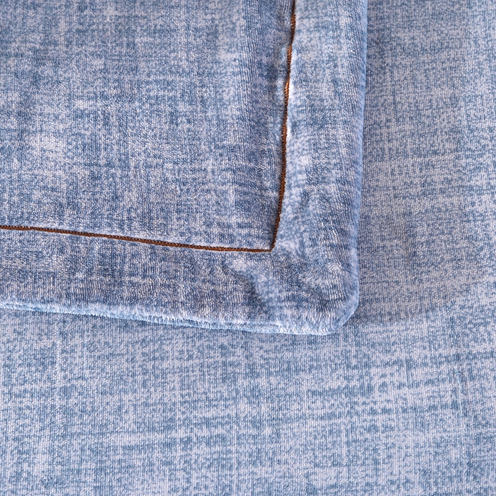 91家纺网 家纺一手货源 找家纺 代芙家纺 2023秋冬新品全消光8.5斤牛奶绒加厚保暖毛巾绣四件套 小鹿-蓝