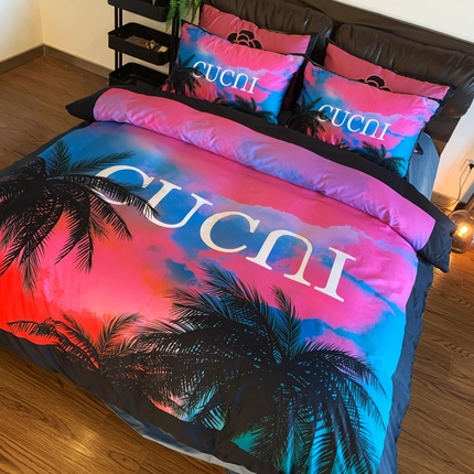 91家纺网 家纺一手货源 找家纺 花沐 2023新款ab版纯棉数码四件套 小魔仙堡