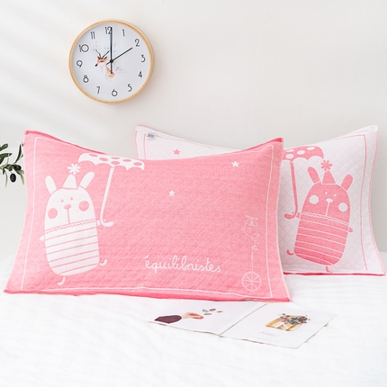 91家纺网 家纺一手货源 找家纺 （总）朴尔家纺-毛巾被 2023新款特惠混纺棉质三层纱布独版AB面枕巾