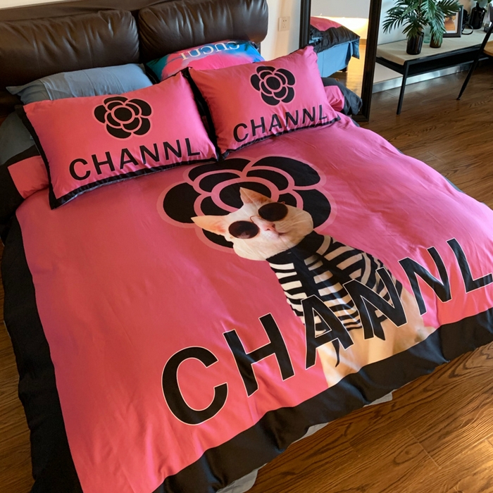 91家纺网 家纺一手货源 找家纺 花沐 2023新款ab版纯棉数码四件套 是个甜仔