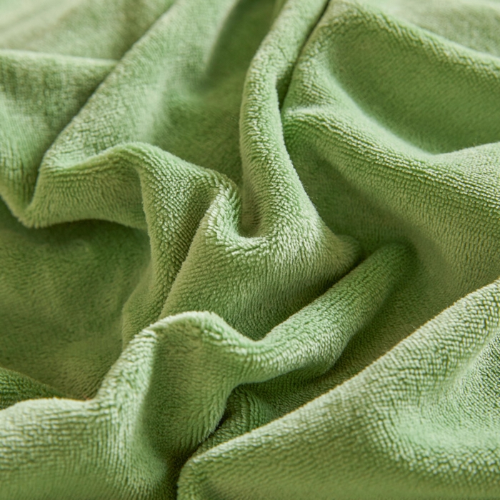 91家纺网 家纺一手货源 找家纺 虹星家纺 2023新款牛奶绒夹棉床裙套件清新系列-床裙款四件套 清新-牛油果绿