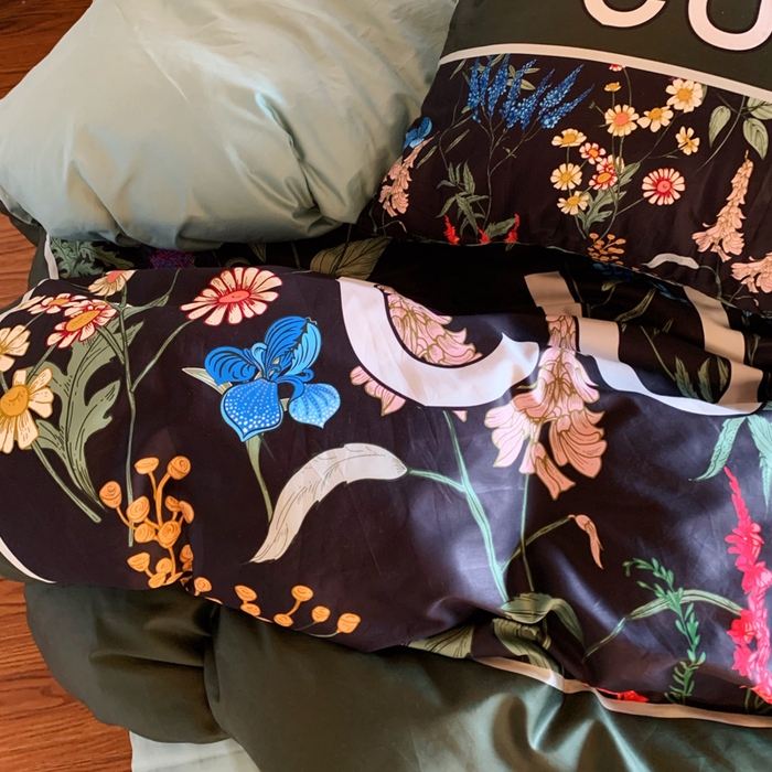 91家纺网 家纺一手货源 找家纺 花沐 2023新款ab版纯棉数码四件套 花千树