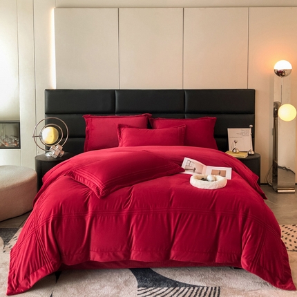 91家纺网 家纺一手货源 找家纺 （总）小久久（小九九） 2025新款婴儿绒A类埋绳工艺款四件套