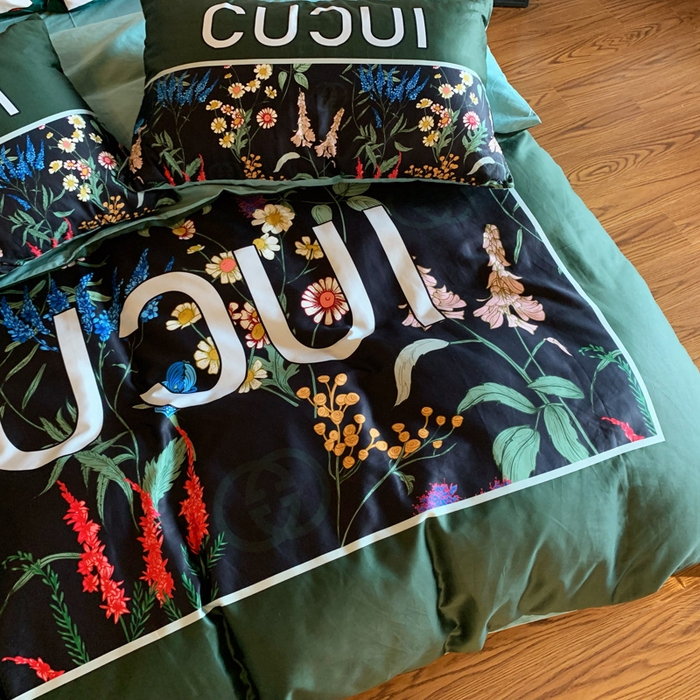 91家纺网 家纺一手货源 找家纺 花沐 2023新款ab版纯棉数码四件套 花千树