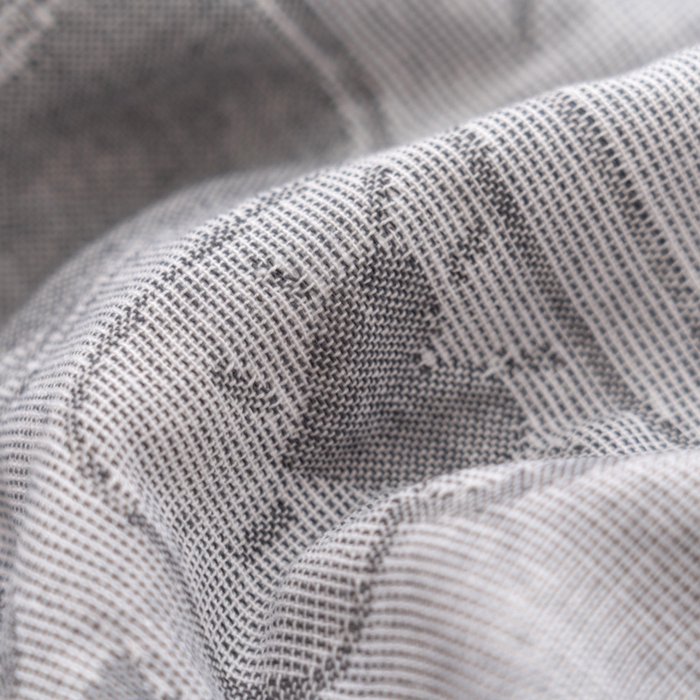 91家纺网 家纺一手货源 找家纺 朴尔家纺-毛巾被 2023新款特惠混纺棉质三层纱布独版AB面枕巾 早安灰