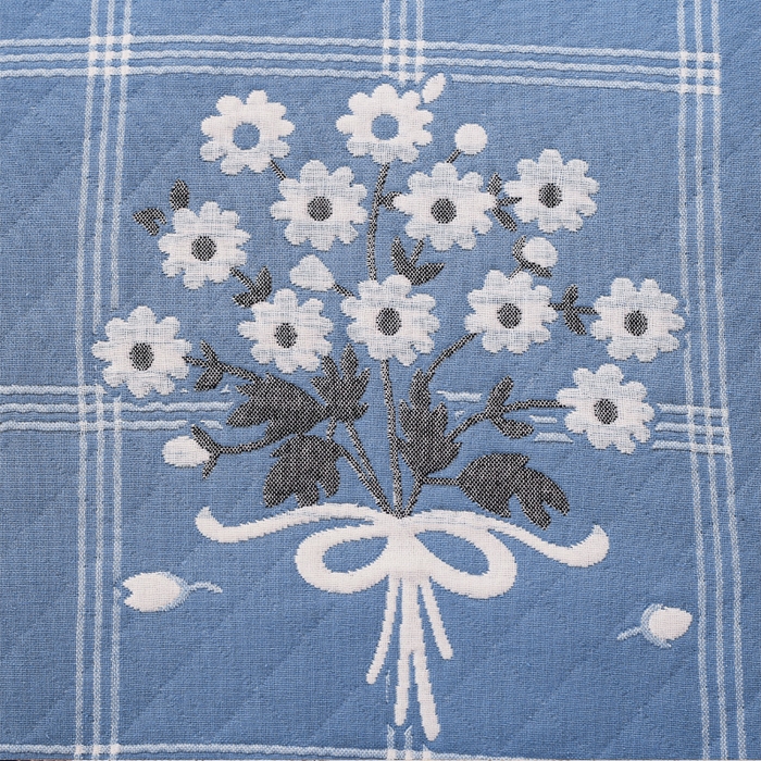 91家纺网 家纺一手货源 找家纺 朴尔家纺-毛巾被 2023新款全棉加厚三层纱布枕巾 手捧花兰