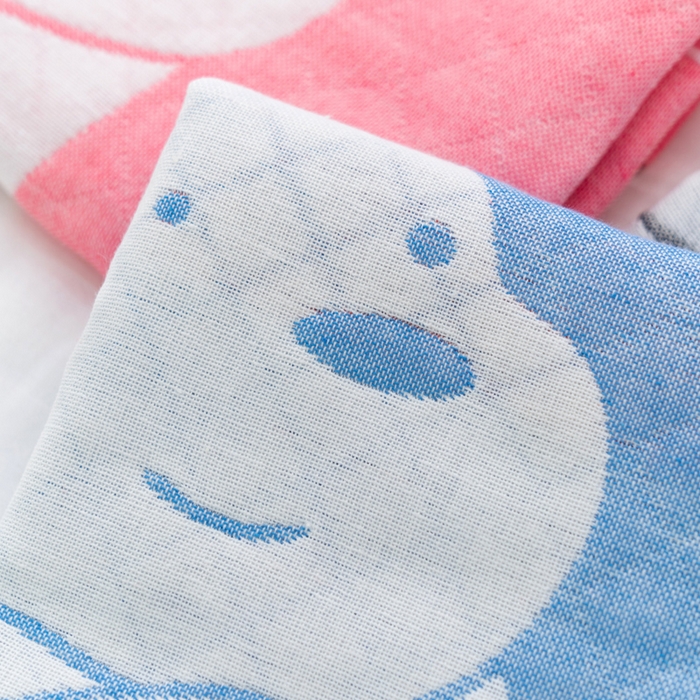 91家纺网 家纺一手货源 找家纺 朴尔家纺-毛巾被 2023新款特惠混纺棉质三层纱布独版AB面枕巾 白熊灰