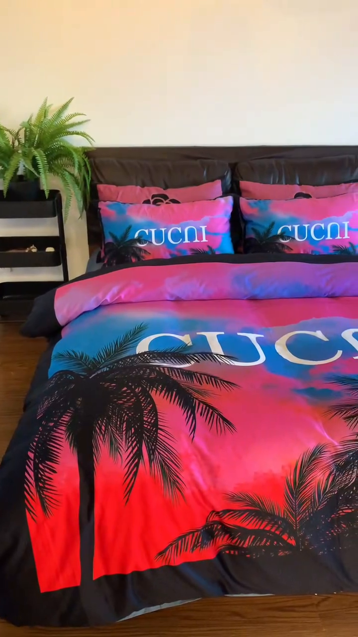 91家纺网 家纺一手货源 找家纺 花沐 2023新款ab版纯棉数码四件套 小魔仙堡