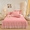 91家纺网 家纺一手货源 找家纺 虹星家纺 2023新款牛奶绒夹棉床裙套件清新系列-床裙款单床裙  清新-梅粉