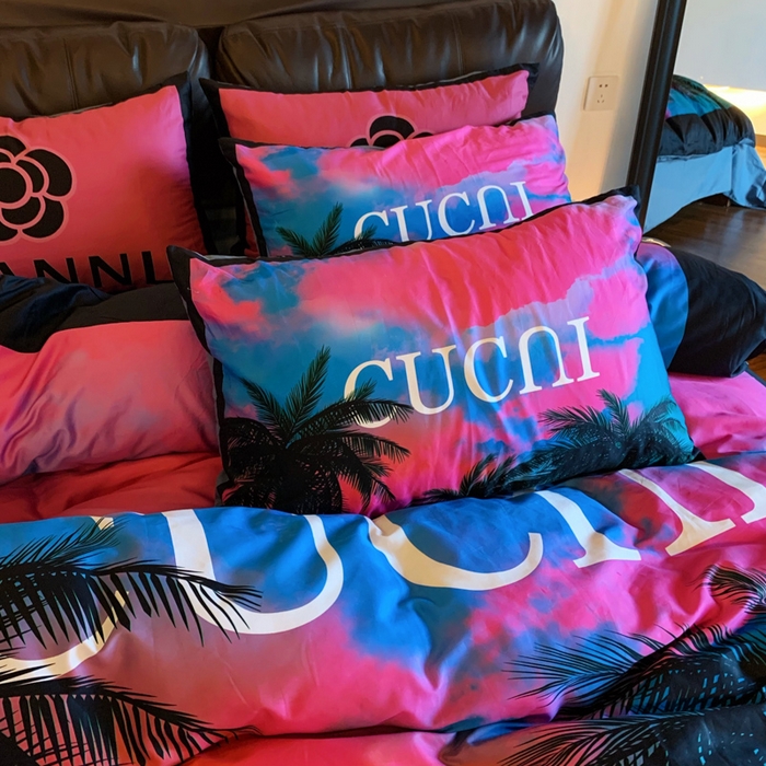 91家纺网 家纺一手货源 找家纺 花沐 2023新款ab版纯棉数码四件套 小魔仙堡