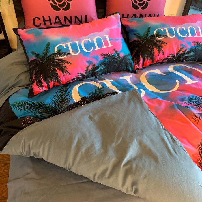 91家纺网 家纺一手货源 找家纺 花沐 2023新款ab版纯棉数码四件套 小魔仙堡