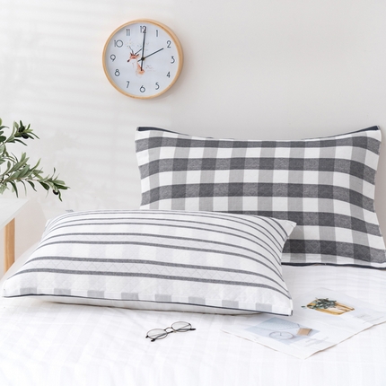 91家纺网 家纺一手货源 找家纺 （总）朴尔家纺-毛巾被 2023新款特惠混纺棉质三层纱布独版AB面枕巾