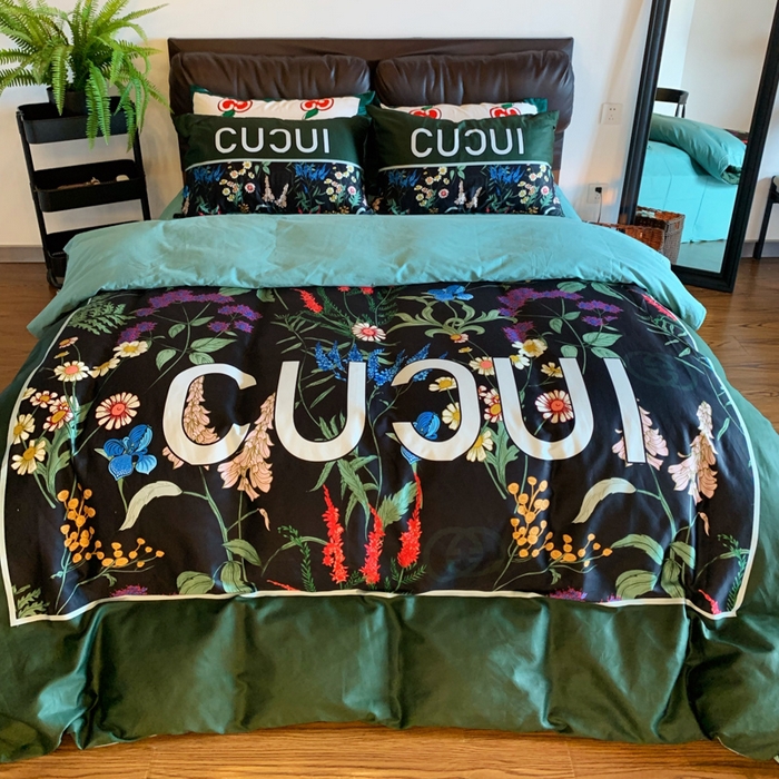 91家纺网 家纺一手货源 找家纺 花沐 2023新款ab版纯棉数码四件套 花千树