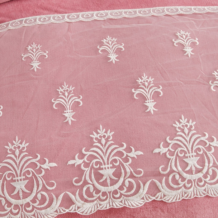 91家纺网 家纺一手货源 找家纺 虹星家纺 2023新款牛奶绒夹棉床裙套件清新系列-床裙款四件套 清新-萝莉豆沙