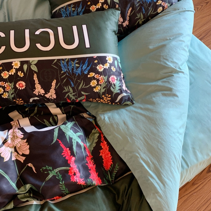 91家纺网 家纺一手货源 找家纺 花沐 2023新款ab版纯棉数码四件套 花千树