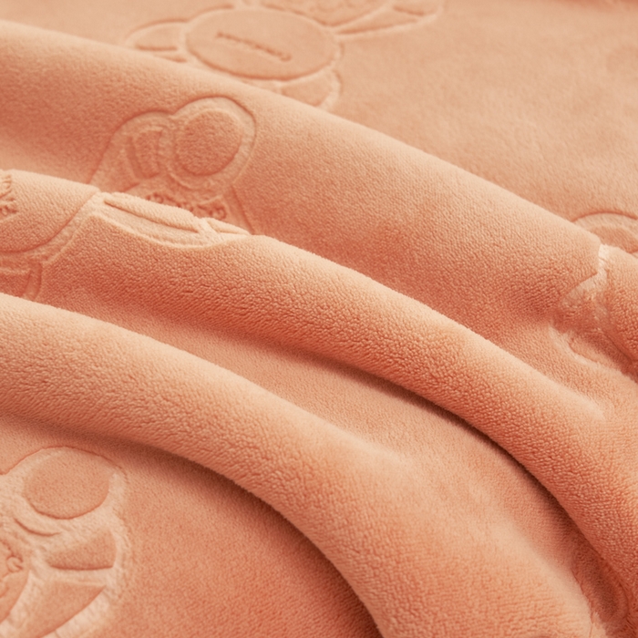 91家纺网 家纺一手货源 找家纺 21度C 2023新款贝贝熊-布叮熊牛奶绒复合毯 贝贝熊-桔红