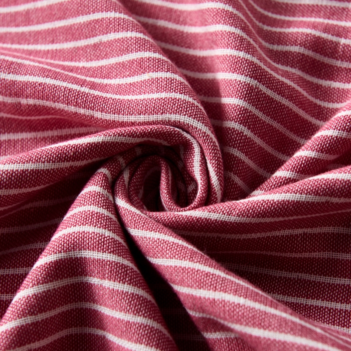 91家纺网 家纺一手货源 找家纺 朴尔家纺-毛巾被 2023新款新品日式简约条纹全棉三层纱布枕巾 简约条纹枕巾红