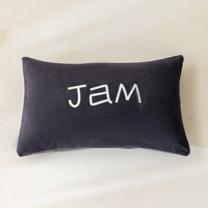 91家纺网 家纺一手货源 找家纺 潮邦创意家居 2025新款ins数码大版印花牛奶绒枕套单人枕 JAM