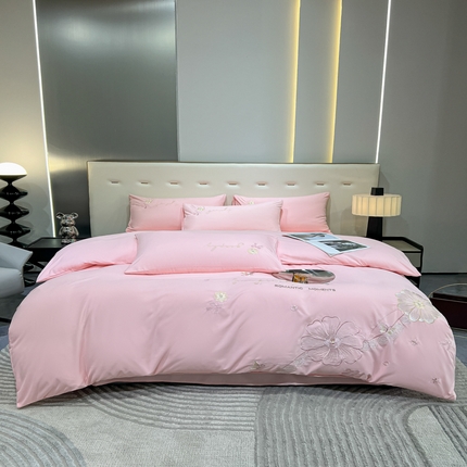 韩都家居 2023新款直播爆款刺绣四件套 浅玉